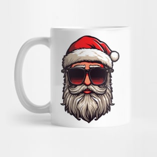 Cool Santa: Stylish Christmas Vibes Illustration Mug